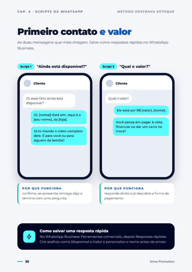 Página Scripts de WhatsApp