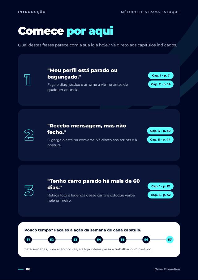 Página Comece por aqui